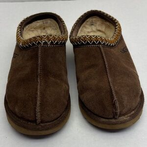 UGG Women’s Brown Suede Fleece-Lined Slippers size 9